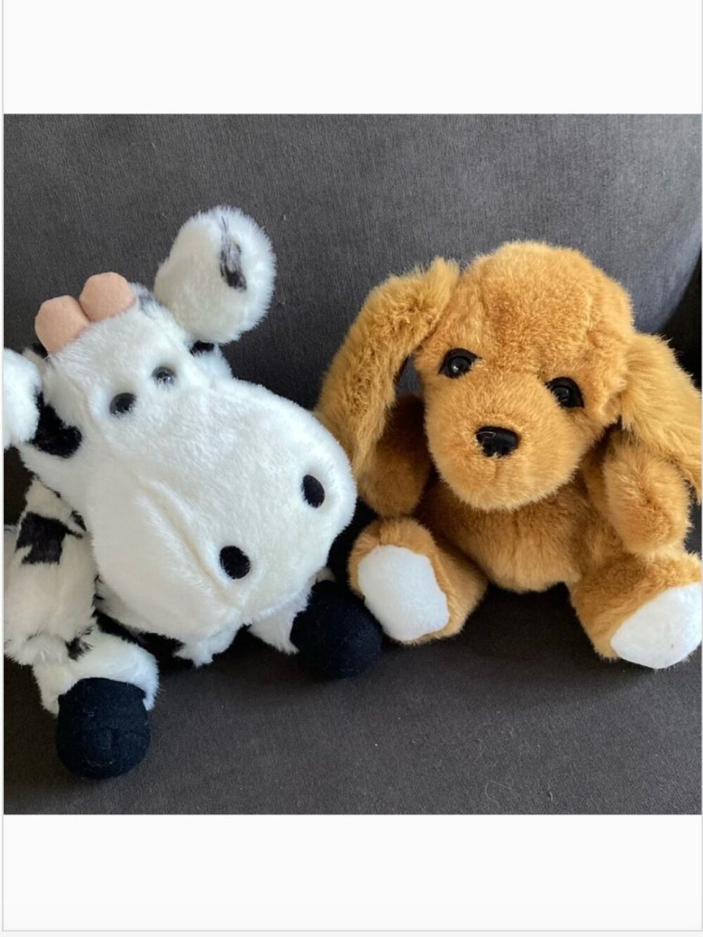 Vintage 1995 Happiness Always Full Body Dog & Cow Hand Puppets
